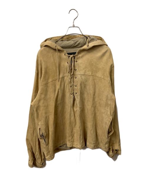 UNUSED（アンユーズド）UNUSED (アンユーズド) レースアッププルオーバーパーカー ベージュ サイズ:XLの古着・服飾アイテム