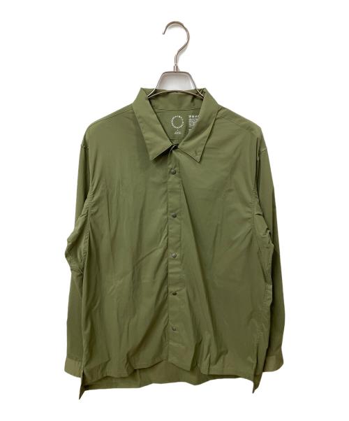 山と道（ヤマトミチ）山と道 (ヤマトミチ) 長袖シャツ オリーブ オリーブ サイズ:Lの古着・服飾アイテム