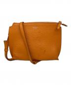 Daniel&Bobダニエル＆ボブ）の古着「OTELLO SHOULDER24 オテッロショルダー24 シュリンクレザーショルダー＆クラッチ2WAYバッグ」｜ブラウン