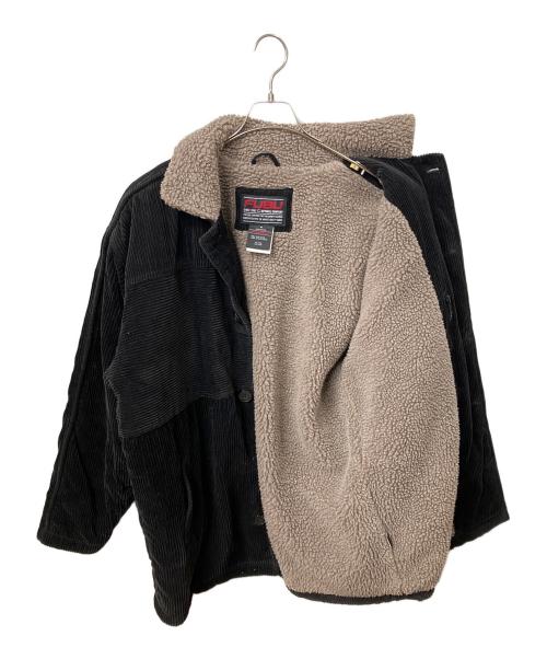 FUBU（フブ）FUBU (フブ) 裏ボアコーデュロイジャケット ブラック サイズ:Mの古着・服飾アイテム