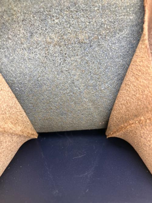 cramp（クランプ）cramp (クランプ) 2つ折り財布 ネイビー×ブラウンの古着・服飾アイテム