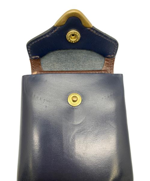 cramp（クランプ）cramp (クランプ) 2つ折り財布 ネイビー×ブラウンの古着・服飾アイテム