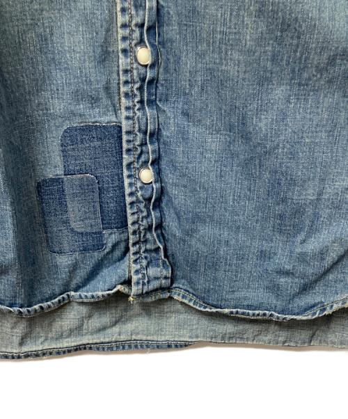 REMI RELIEF（レミレリーフ）REMI RELIEF (レミレリーフ) 長袖シャツ スタッズ ウエスタン ブルー サイズ:Sの古着・服飾アイテム