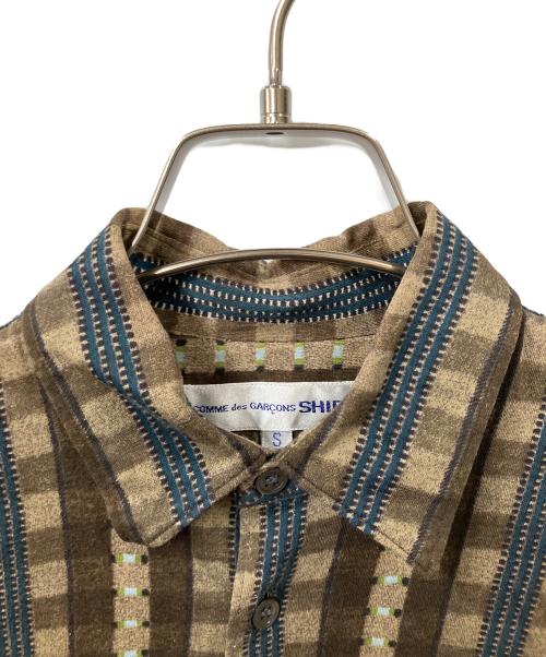 COMME des GARCONS SHIRT（コムデギャルソンシャツ）COMME des GARCONS SHIRT (コムデギャルソンシャツ) 長袖シャツ ブラウン 総柄 ブラウン サイズ:Sの古着・服飾アイテム