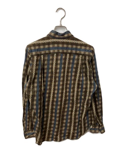 COMME des GARCONS SHIRT（コムデギャルソンシャツ）COMME des GARCONS SHIRT (コムデギャルソンシャツ) 長袖シャツ ブラウン 総柄 ブラウン サイズ:Sの古着・服飾アイテム
