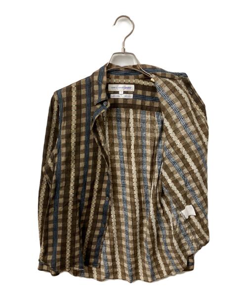 COMME des GARCONS SHIRT（コムデギャルソンシャツ）COMME des GARCONS SHIRT (コムデギャルソンシャツ) 長袖シャツ ブラウン 総柄 ブラウン サイズ:Sの古着・服飾アイテム