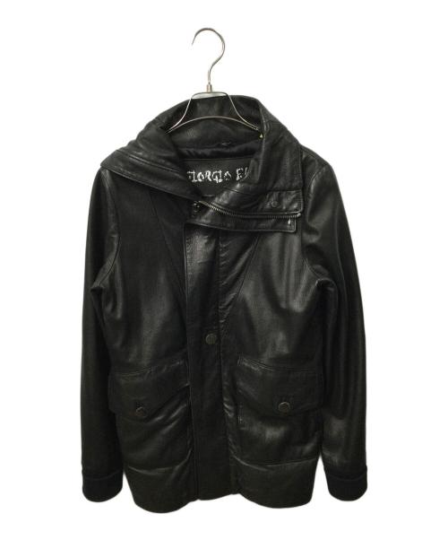 GIORGIO BRATO（ジョルジョブラッド）GIORGIO BRATO (ジョルジョブラッド) VERA PELLE (ベラペレ) ラムレザージャケット ブラック ブラック サイズ:44の古着・服飾アイテム