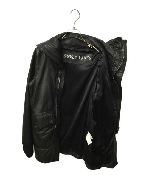 GIORGIO BRATO（ジョルジョブラッド）GIORGIO BRATO (ジョルジョブラッド) VERA PELLE (ベラペレ) ラムレザージャケット ブラック ブラック サイズ:44の古着・服飾アイテム