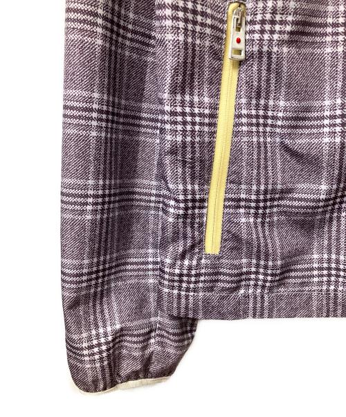 KIRED（キーレッド）KIRED (キーレッド) チェックナイロンパーカー パープル グレー サイズ:44の古着・服飾アイテム