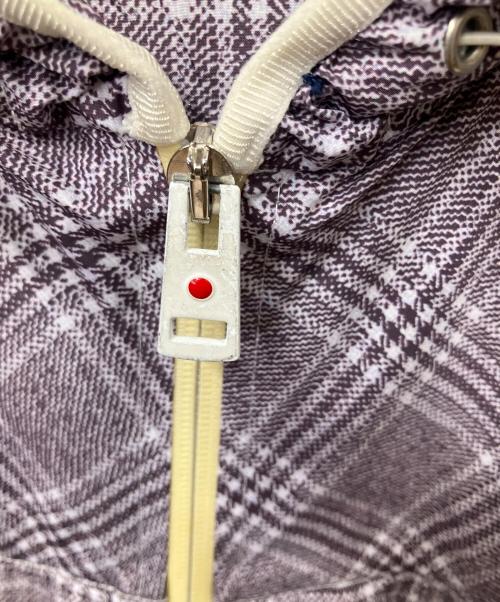 KIRED（キーレッド）KIRED (キーレッド) チェックナイロンパーカー パープル グレー サイズ:44の古着・服飾アイテム