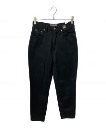 VERSACE（ヴェルサーチェ）の古着「テーパードロゴデニムパンツ」｜ブラック