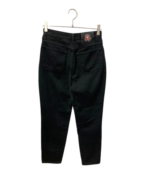 VERSACE（ヴェルサーチェ）VERSACE (ヴェルサーチェ) テーパードロゴデニムパンツ ブラック サイズ:不明の古着・服飾アイテム