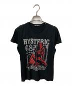 Hysteric Glamourヒステリックグラマー）の古着「ヒスガールプリントTシャツ」｜ブラック