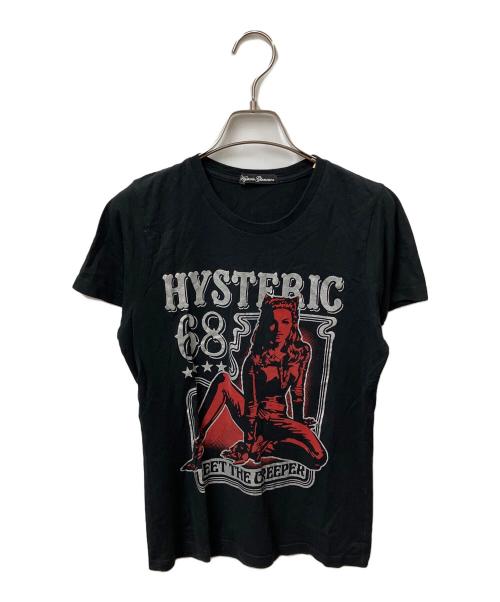 Hysteric Glamour（ヒステリックグラマー）Hysteric Glamour (ヒステリックグラマー) ヒスガールプリントTシャツ ブラック サイズ:Freeの古着・服飾アイテム