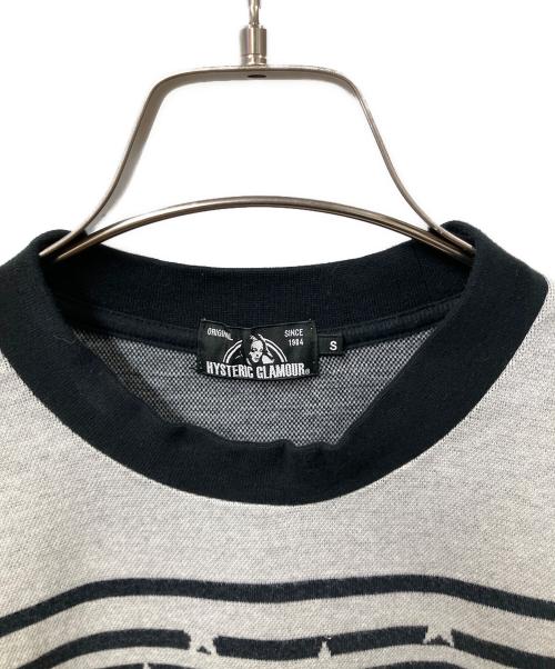 Hysteric Glamour（ヒステリックグラマー）Hysteric Glamour (ヒステリックグラマー) SCATTERED STARSジャカード リブ付Tシャツ グレー サイズ:Sの古着・服飾アイテム