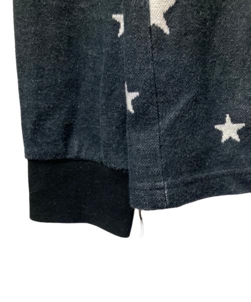Hysteric Glamour（ヒステリックグラマー）Hysteric Glamour (ヒステリックグラマー) SCATTERED STARSジャカード リブ付Tシャツ グレー サイズ:Sの古着・服飾アイテム