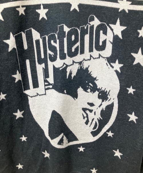 Hysteric Glamour（ヒステリックグラマー）Hysteric Glamour (ヒステリックグラマー) SCATTERED STARSジャカード リブ付Tシャツ グレー サイズ:Sの古着・服飾アイテム