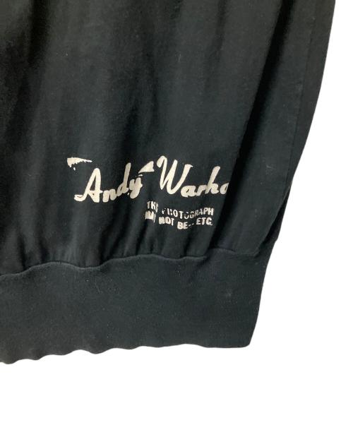 Andy Warhol by HYSTERIC GLAMOUR（アンディーウォーホルバイヒステリックグラマー）Andy Warhol by HYSTERIC GLAMOUR (アンディーウォーホルバイヒステリックグラマー) ノースリーブカットソー Andy Warhol ブラック ブラック サイズ:Freeの古着・服飾アイテム