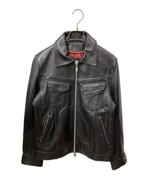 BUFFALO BOBS（バッファローボブズ）BUFFALO BOBS (バッファローボブズ) ラムレザーライダースジャケット ブラック サイズ:3の古着・服飾アイテム