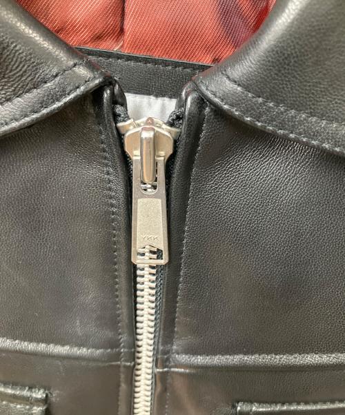 BUFFALO BOBS（バッファローボブズ）BUFFALO BOBS (バッファローボブズ) ラムレザーライダースジャケット ブラック サイズ:3の古着・服飾アイテム