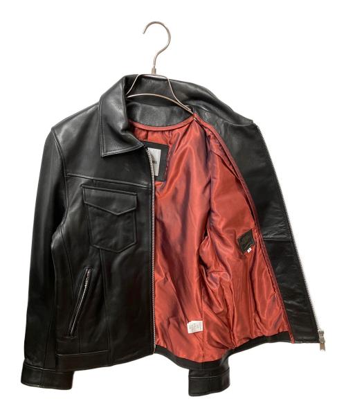 BUFFALO BOBS（バッファローボブズ）BUFFALO BOBS (バッファローボブズ) ラムレザーライダースジャケット ブラック サイズ:3の古着・服飾アイテム