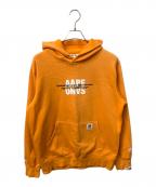 Aape BY A BATHING APEエーエイプ バイ アベイシングエイプ）の古着「パーカー オレンジ」｜オレンジ