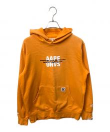 Aape BY A BATHING APE（エーエイプ バイ アベイシングエイプ）の古着「パーカー オレンジ」｜オレンジ
