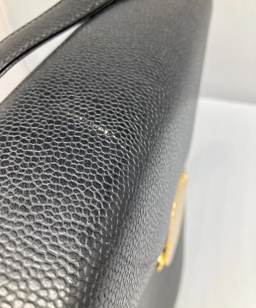 GIVENCHY（ジバンシィ）GIVENCHY (ジバンシィ) レザーショルダーバッグ ブラックの古着・服飾アイテム