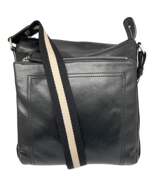 BALLY（バリー）BALLY (バリー) レザーショルダーバッグ ブラックの古着・服飾アイテム