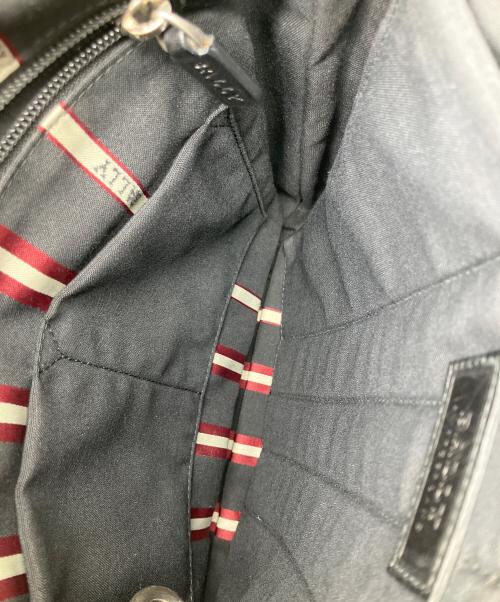 BALLY（バリー）BALLY (バリー) レザーショルダーバッグ ブラックの古着・服飾アイテム