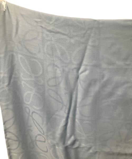 LOEWE（ロエベ）LOEWE (ロエベ) カシミヤ混アナグラムウールマフラー ブルー ブルーの古着・服飾アイテム