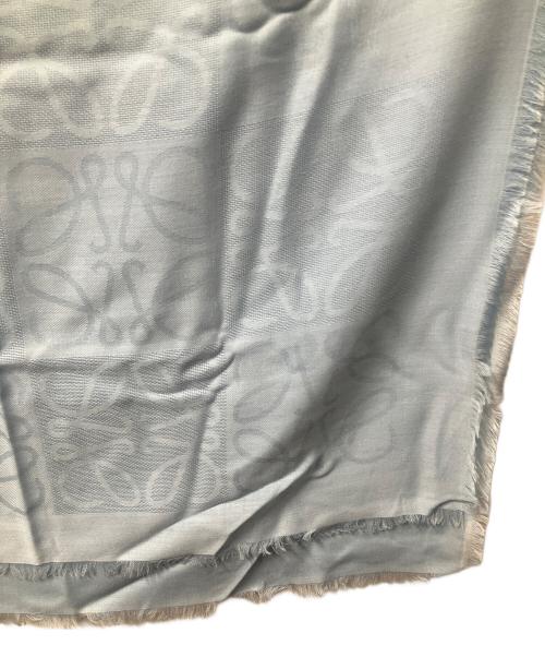 LOEWE（ロエベ）LOEWE (ロエベ) カシミヤ混アナグラムウールマフラー ブルー ブルーの古着・服飾アイテム