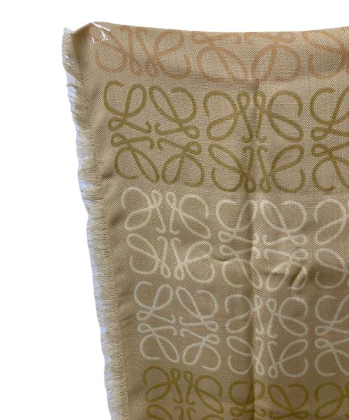 LOEWE（ロエベ）LOEWE (ロエベ) カシミヤ混アナグラムウールスカーフ ベージュ ベージュの古着・服飾アイテム