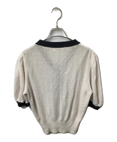 Yves Saint Laurent（イヴサンローラン）Yves Saint Laurent (イヴサンローラン) カーディガン ネイビー×ホワイト ホワイト×ネイビー サイズ:不明の古着・服飾アイテム