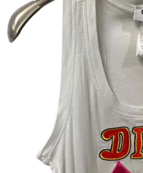 Christian Dior（クリスチャン ディオール）Christian Dior (クリスチャン ディオール) タンクトップ NOT WAR ホワイト サイズ:38の古着・服飾アイテム