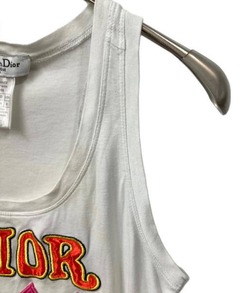 Christian Dior（クリスチャン ディオール）Christian Dior (クリスチャン ディオール) タンクトップ NOT WAR ホワイト サイズ:38の古着・服飾アイテム
