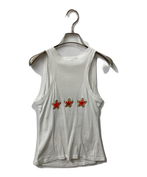 Christian Dior（クリスチャン ディオール）Christian Dior (クリスチャン ディオール) タンクトップ NOT WAR ホワイト サイズ:38の古着・服飾アイテム