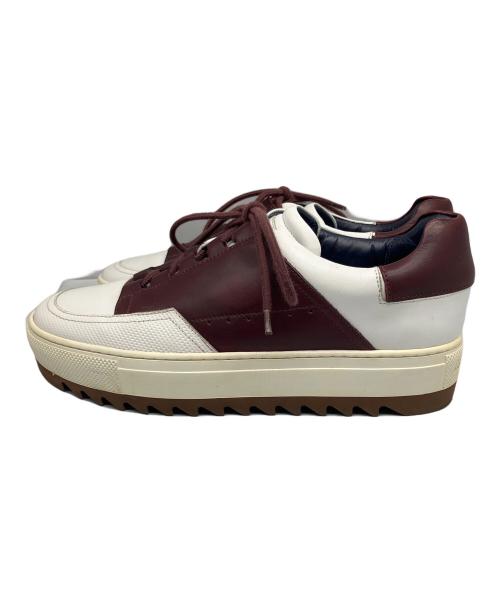 Salvatore Ferragamo（サルヴァトーレ フェラガモ）Salvatore Ferragamo (サルヴァトーレ フェラガモ) スニーカー ホワイト×ボルドー ホワイト×ボルドー サイズ:6EEの古着・服飾アイテム