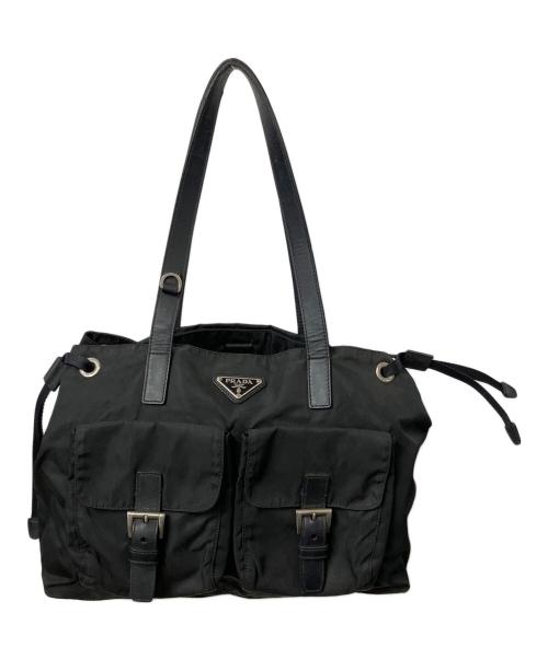 PRADA（プラダ）PRADA (プラダ) ナイロントートバッグ ブラックの古着・服飾アイテム