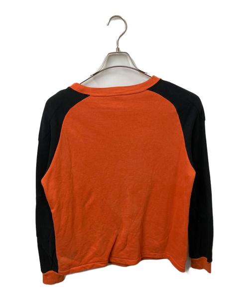 REAL Mcqueen（リアルマックイーン）real mcQueen (リアルマックイーン) スウェット オレンジ×ブラック オレンジ サイズ:Lの古着・服飾アイテム