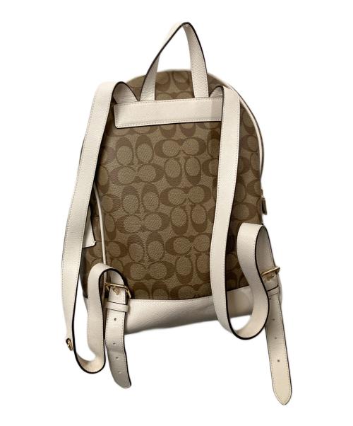 COACH（コーチ）COACH (コーチ) シグネチャーキャンバスリュック　ブラウン×ホワイト ブラウン×ホワイトの古着・服飾アイテム