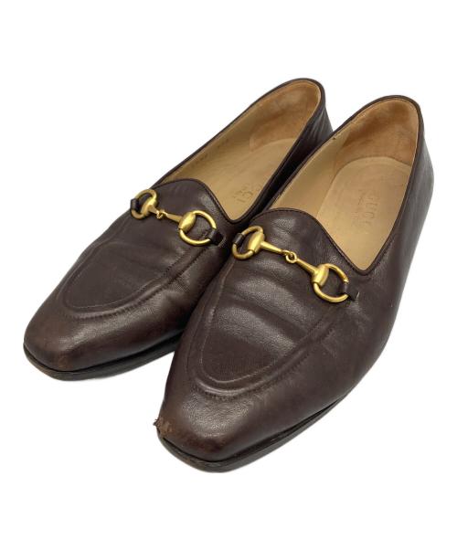 GUCCI（グッチ）GUCCI (グッチ) ローファー ブラウン ブラウン サイズ:6 1/2の古着・服飾アイテム