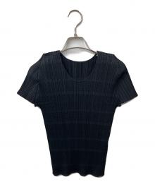 PLEATS PLEASE（プリーツプリーズ）の古着「半袖カットソー」｜ブラック