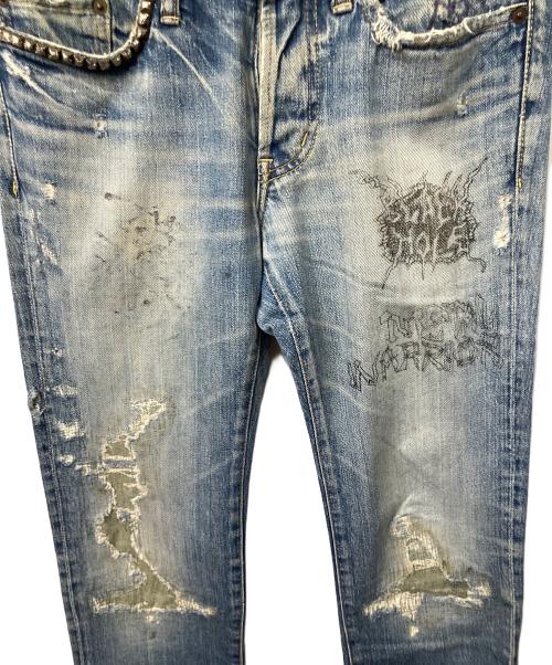 Hysteric Glamour（ヒステリックグラマー）Hysteric Glamour (ヒステリックグラマー) ダメージ加工ジーンズ インディゴ インディゴ サイズ:30の古着・服飾アイテム