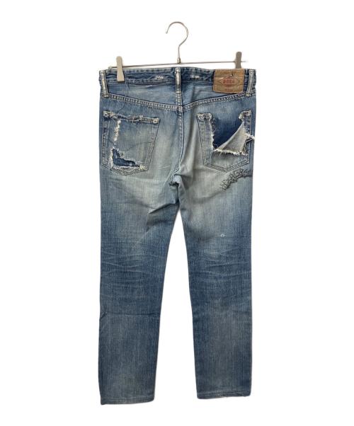 Hysteric Glamour（ヒステリックグラマー）Hysteric Glamour (ヒステリックグラマー) ダメージ加工ジーンズ インディゴ インディゴ サイズ:30の古着・服飾アイテム