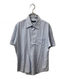 BLACK LABEL CRESTBRIDGE（ブラックレーベル クレストブリッジ）の古着「半袖シャツ ネイビー　ボーダー」｜ネイビー