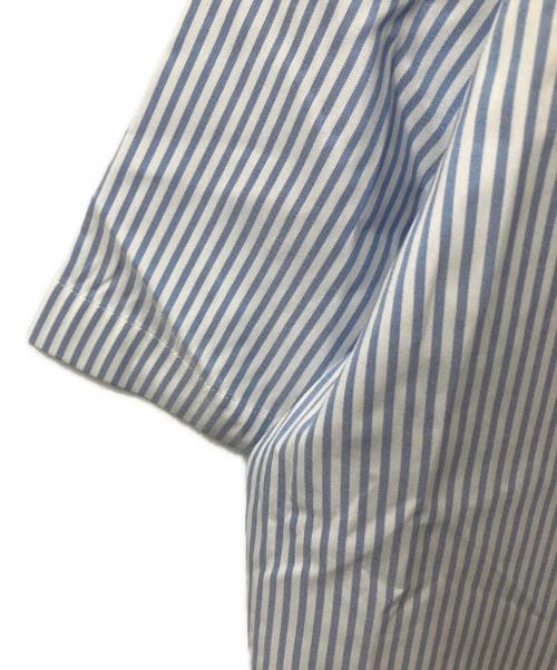 BLACK LABEL CRESTBRIDGE（ブラックレーベル クレストブリッジ）BLACK LABEL CRESTBRIDGE (ブラックレーベル クレストブリッジ) 半袖シャツ ネイビー　ボーダー ネイビー サイズ:Lの古着・服飾アイテム