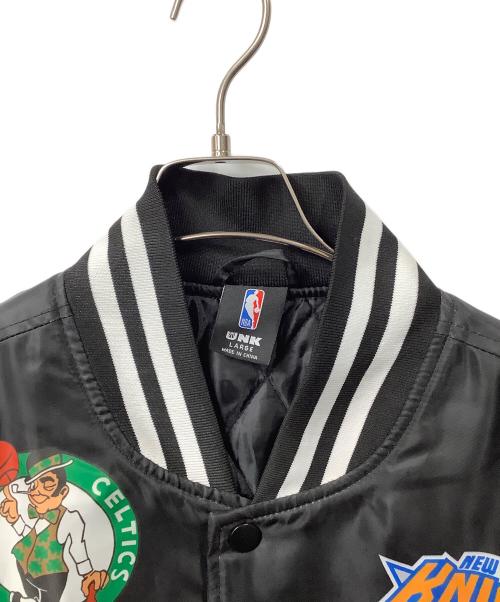 NBA（エヌビーエー）NBA (エヌビーエー) スタジャン NBAロゴ ブラック サイズ:Lの古着・服飾アイテム
