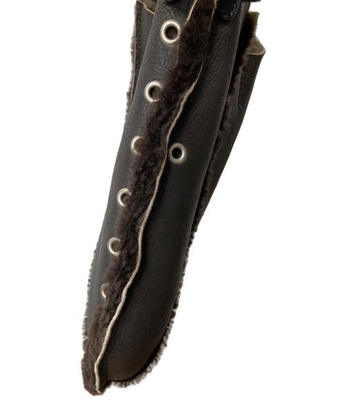 不明（不明）不明 (フメイ) レザートートバッグ ブラウン ダークブラウンの古着・服飾アイテム