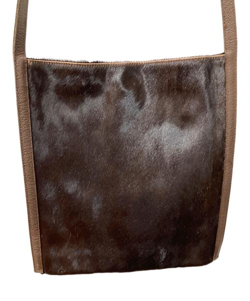 TOHPO（トーポ）TOHPO (トーポ) コンビネーションレザーバッグ ブラウンの古着・服飾アイテム